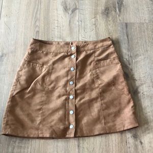 H&M Button Up Mini Skirt